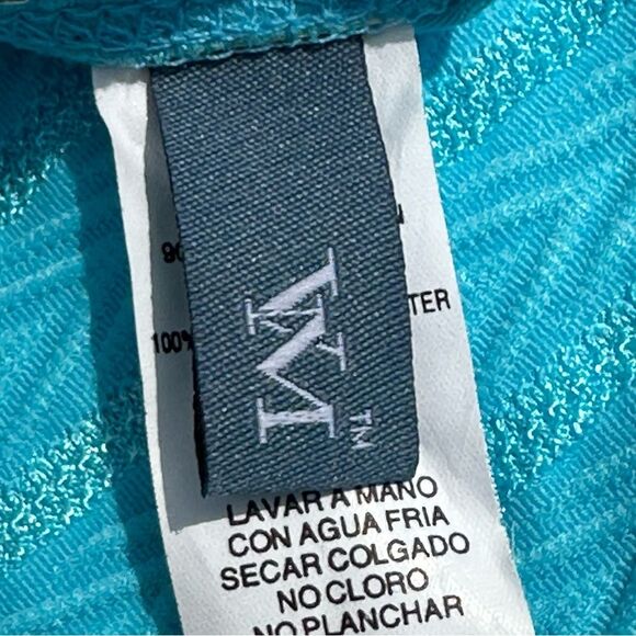 NEW- VM Aqua Blue Bikini W/Underwire Bra & Removable Pads Sz. Large - Picture 4 of 7